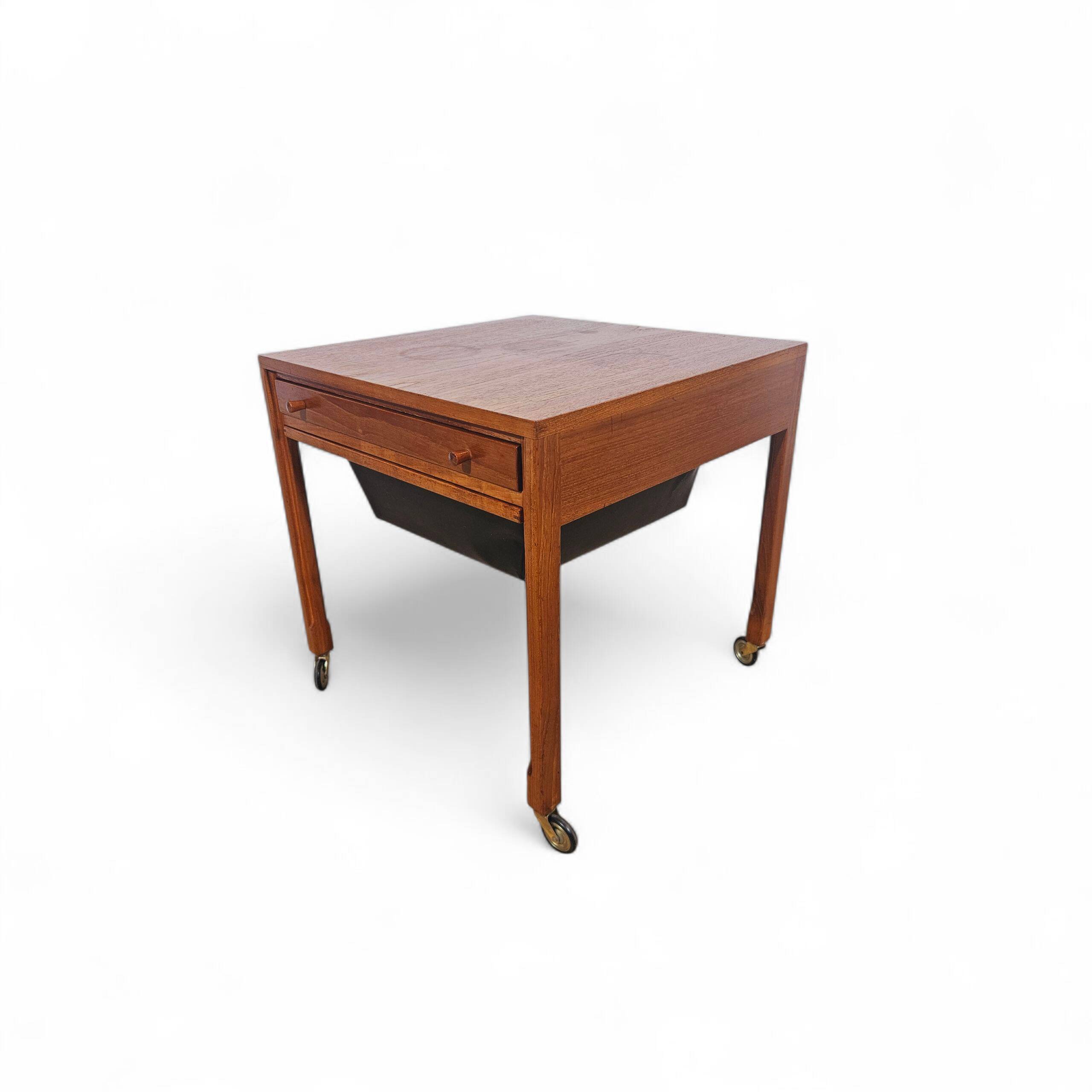 Sewing,Teak, Mid-Century Modern table, Denmark, 1950s/60s.