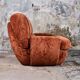 Pair of squirrel velvet armchairs, France, 1970s