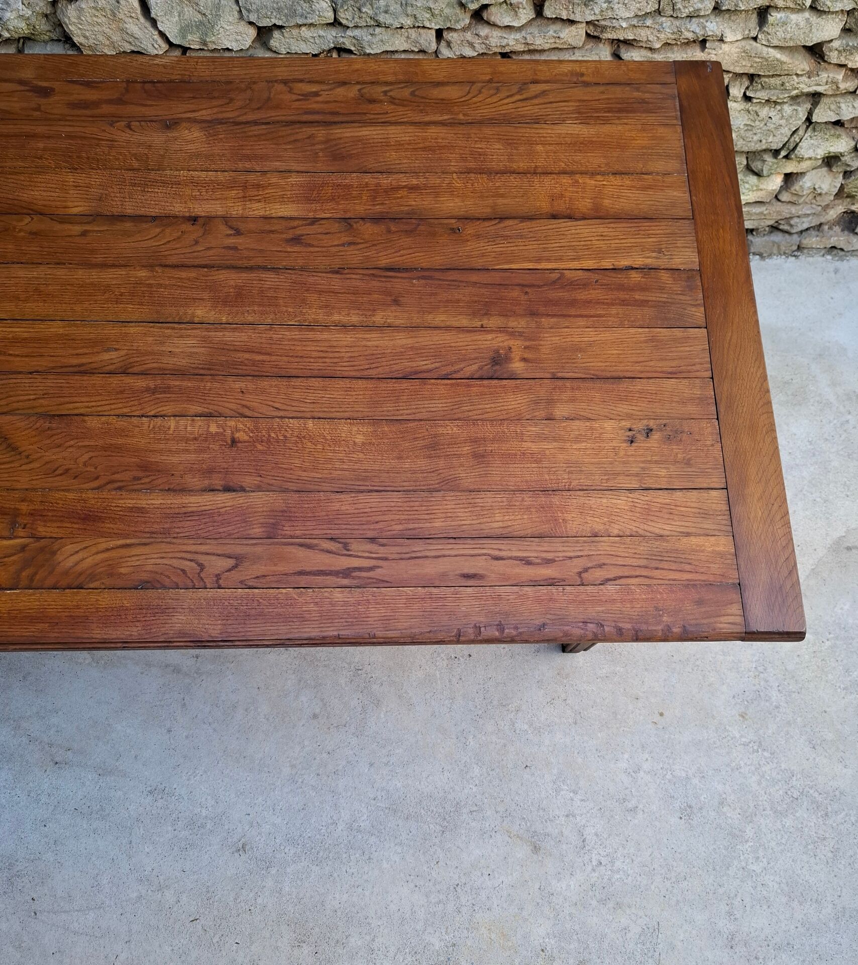 Table de ferme en chêne, 176 x 99 cm
