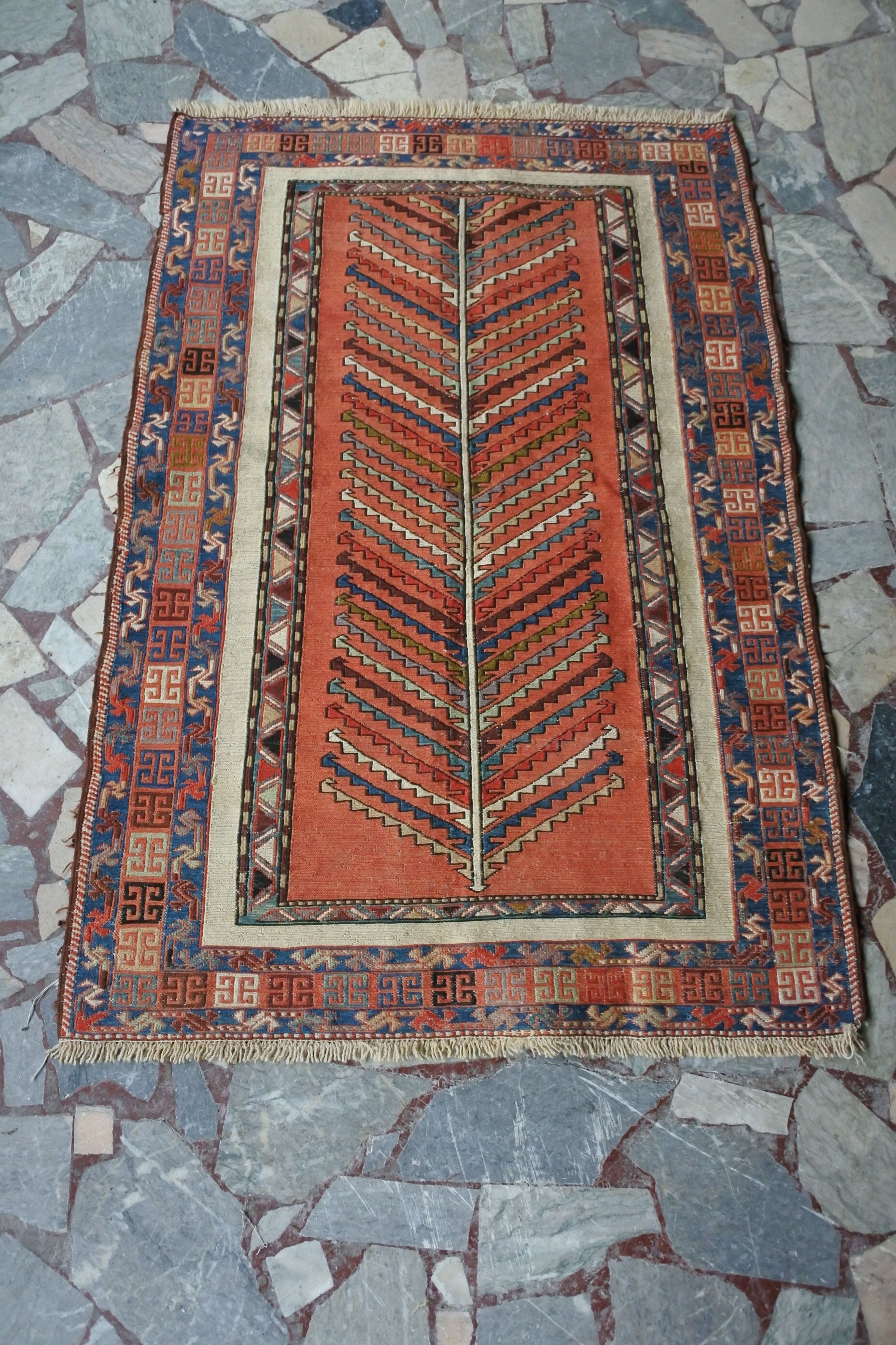 Old soumak tribal rug 146x98cm