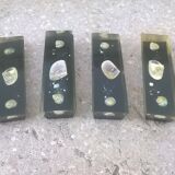 6 resin knife holders with shellfish inclusion year 60