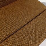 Vintage modernist armchair in wool fabric and chrome metal