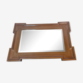 Miroir design art déco en bois forme géométrique 58x84cm