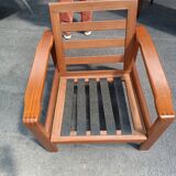 Scandinavian armchair solid teak 60s