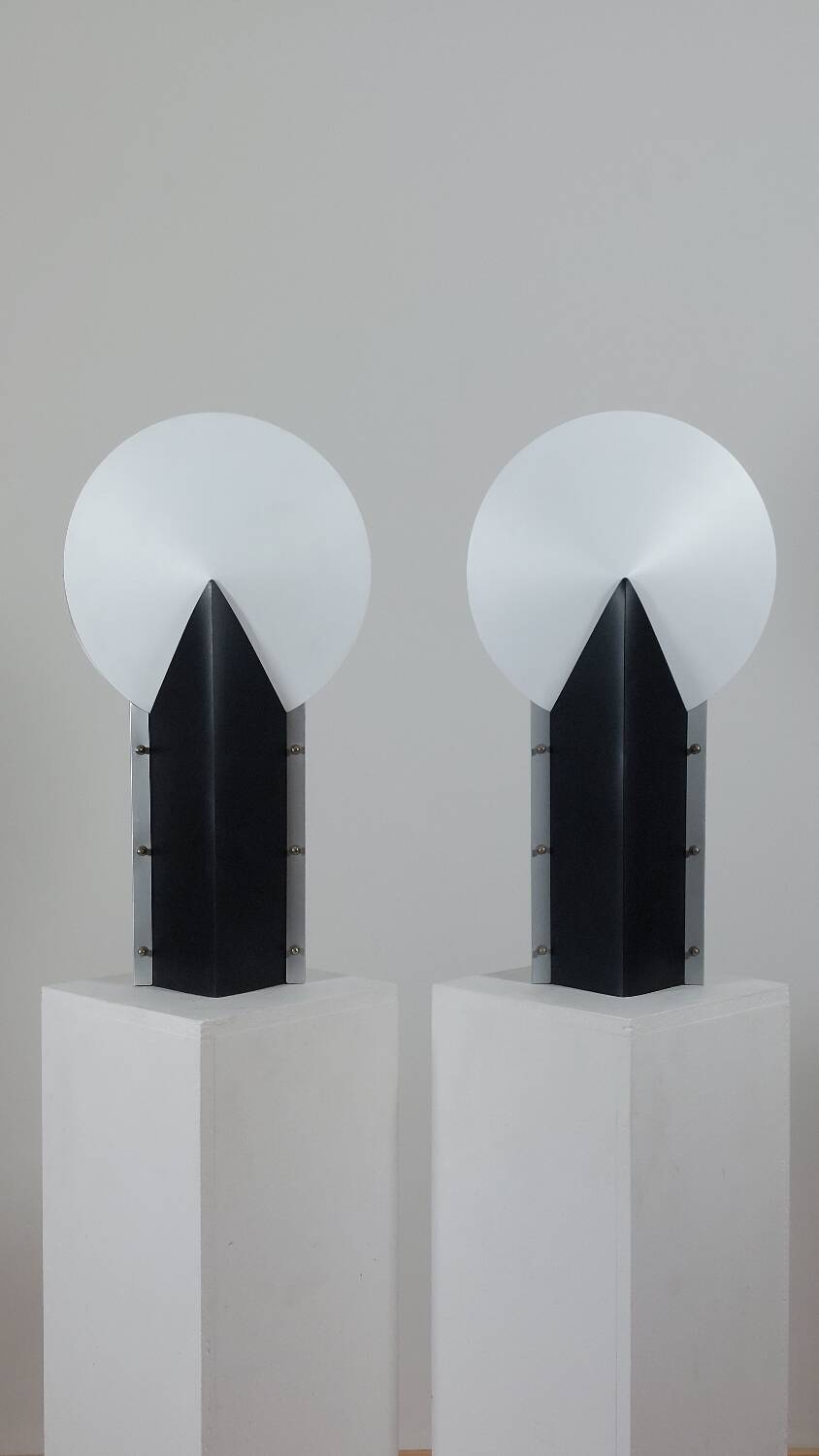 Paire de lampes de table ultralégères en forme de lune, design Samuel Parker pour Slamp