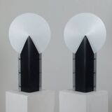 Paire de lampes de table ultralégères en forme de lune, design Samuel Parker pour Slamp