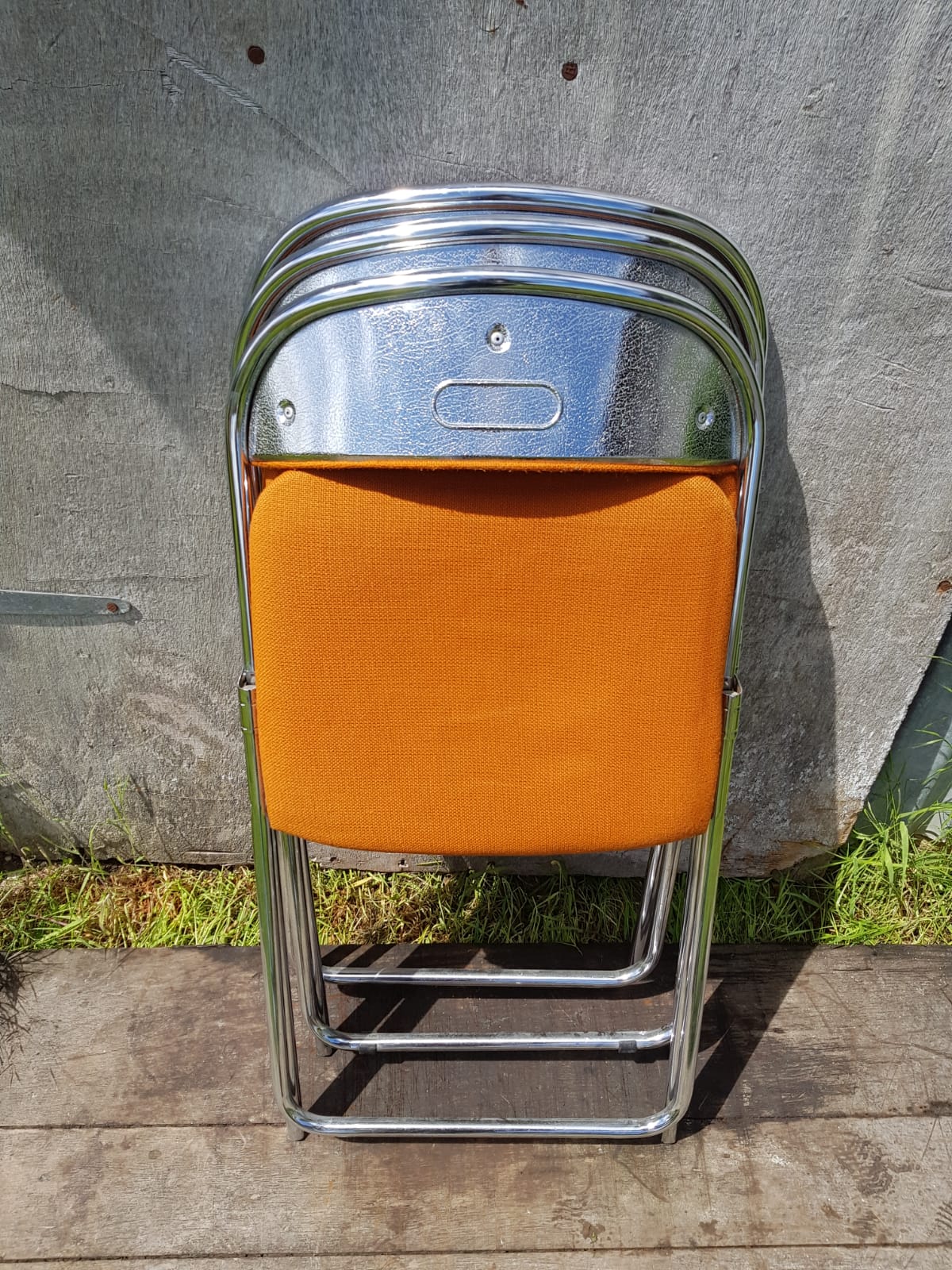 Former lafa aurillac metal chromé pliante chairs