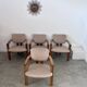 4 old armchairs Italian design chairs 70s vintage curved wood