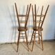 Set of 4 1950s bar top stools