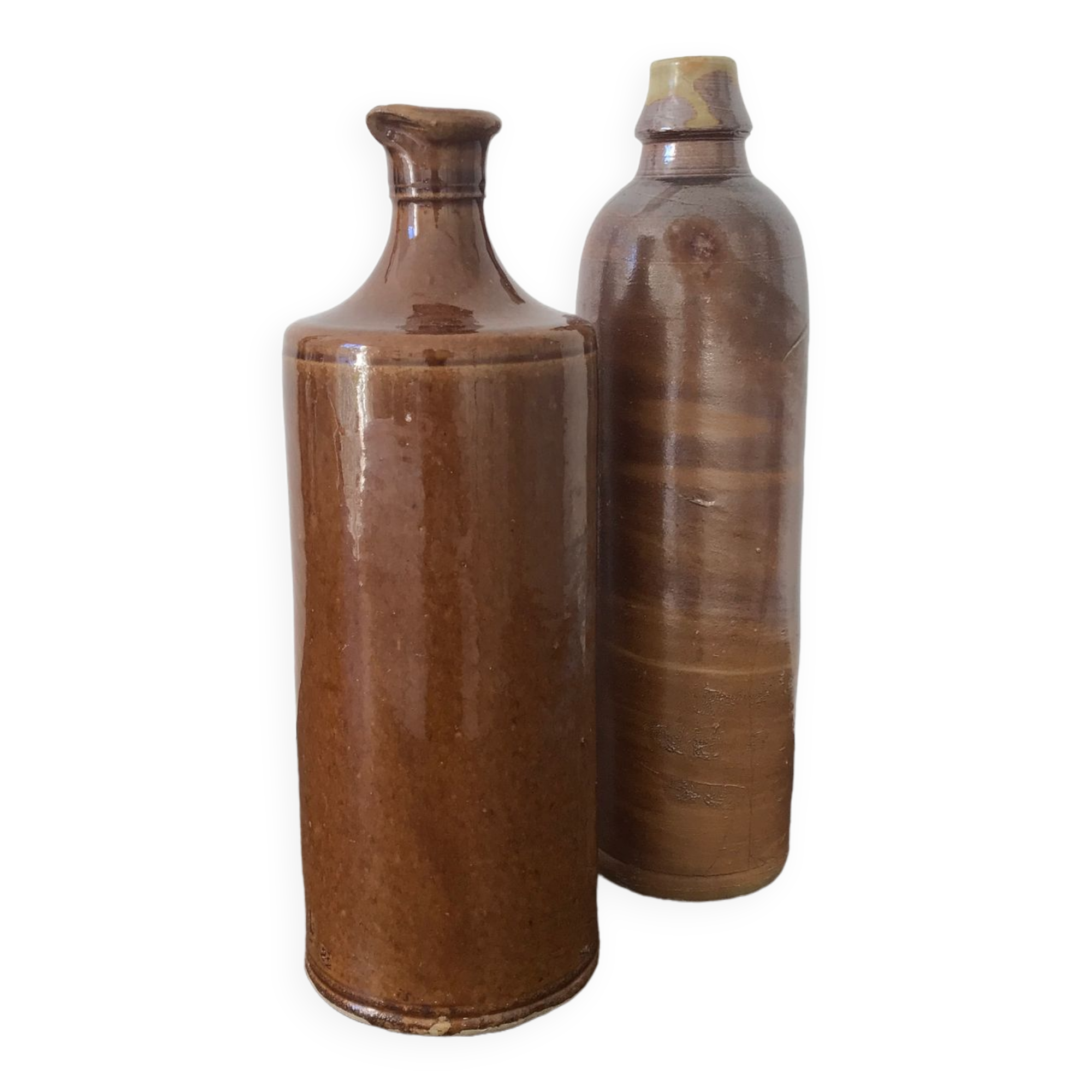 Pair of sandstone bottles