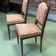 Pair of Louis XVI chairs early 20th in ground beech