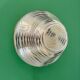 Vintage Art Deco globe wall/ceiling light in white, black, and gold glass.
