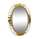 Mirror to hang, from the 60s, in painted iron 50x70cm