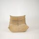 Togo set of launge chair and pouf in caramel loop