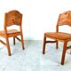 Vintage pine wood dining chairs - 1970s