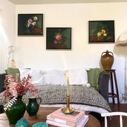 Framed antique oil painting