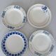 Lot of 4 antique earthenware plates from 1950, Saint Amand - plates bl