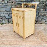 Rattan bedside table