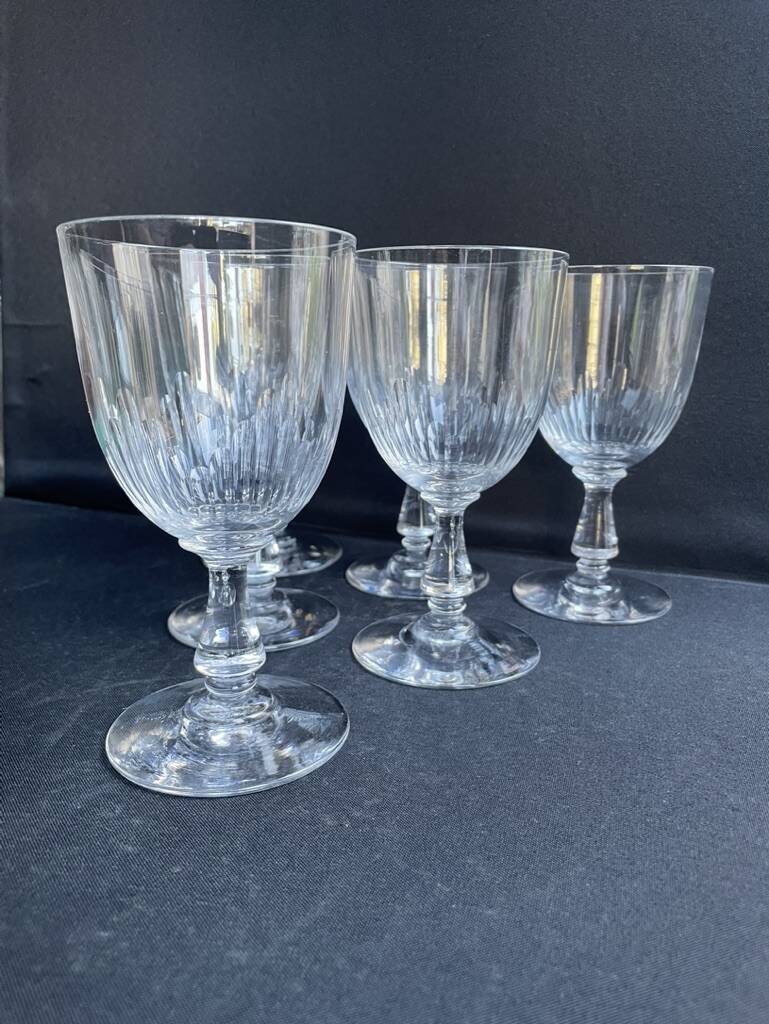 6 baccarat water glasses – art nouveau