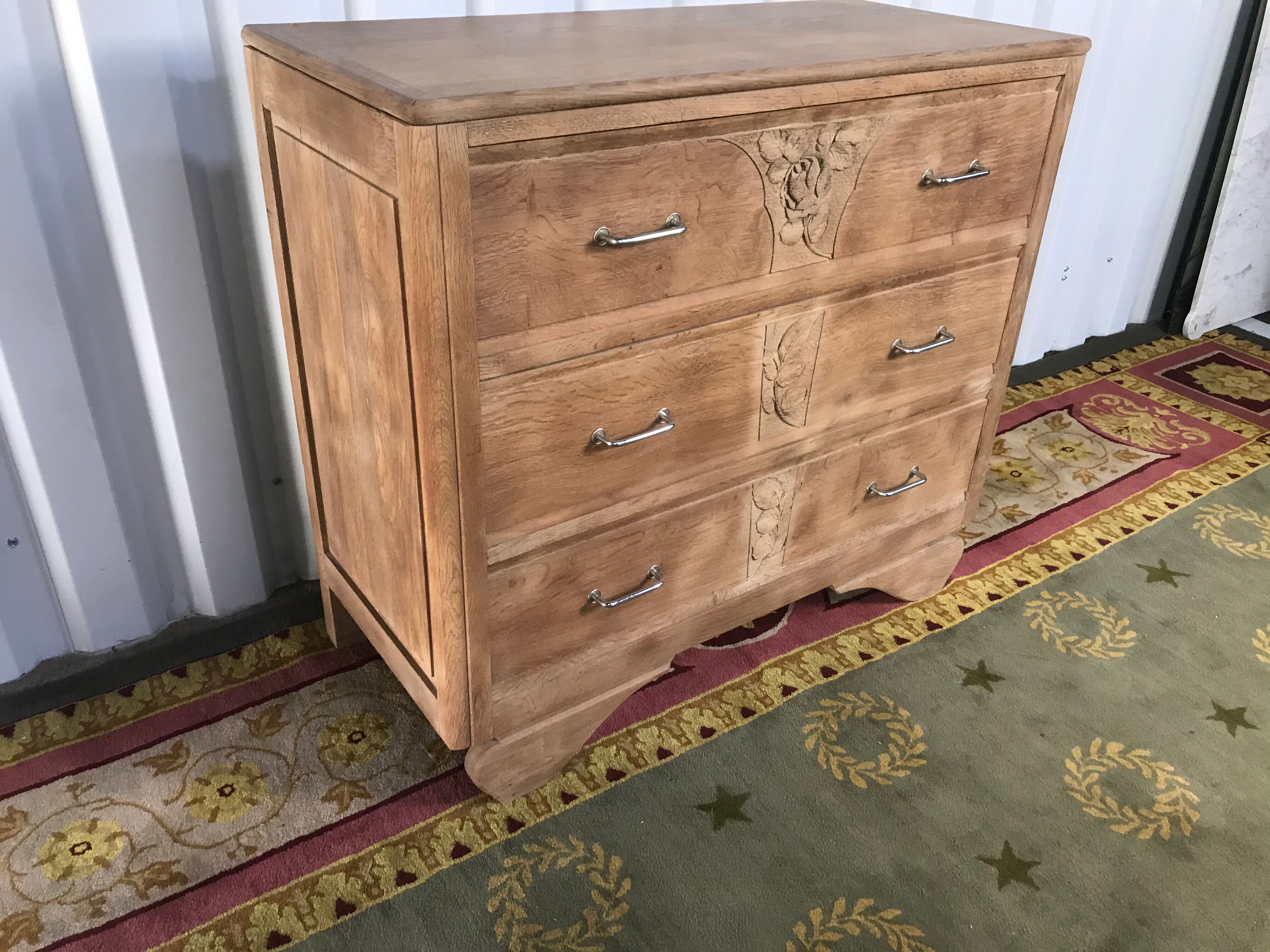Art deco dresser in solid oak