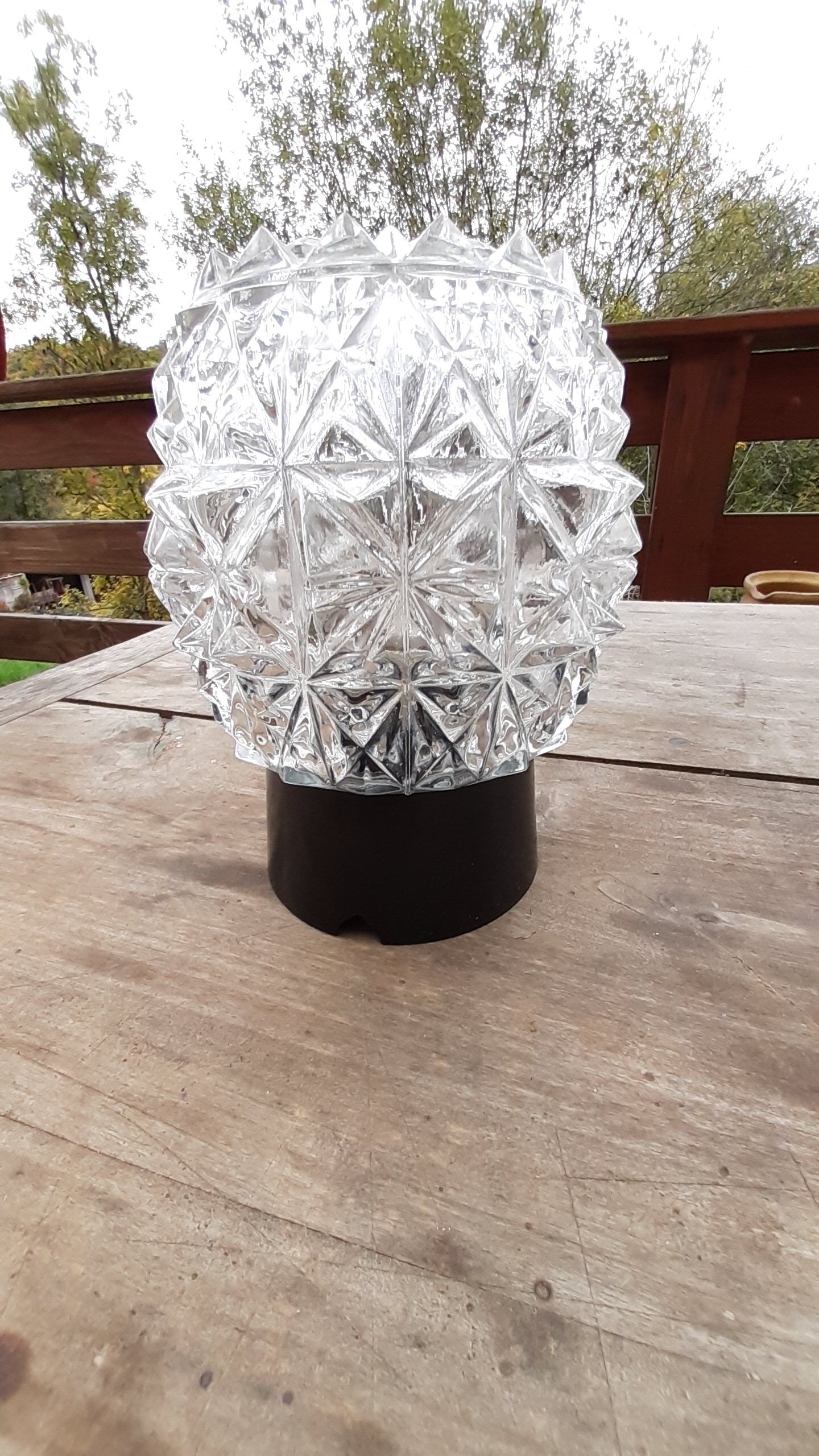 chiseled glass sconce 1970