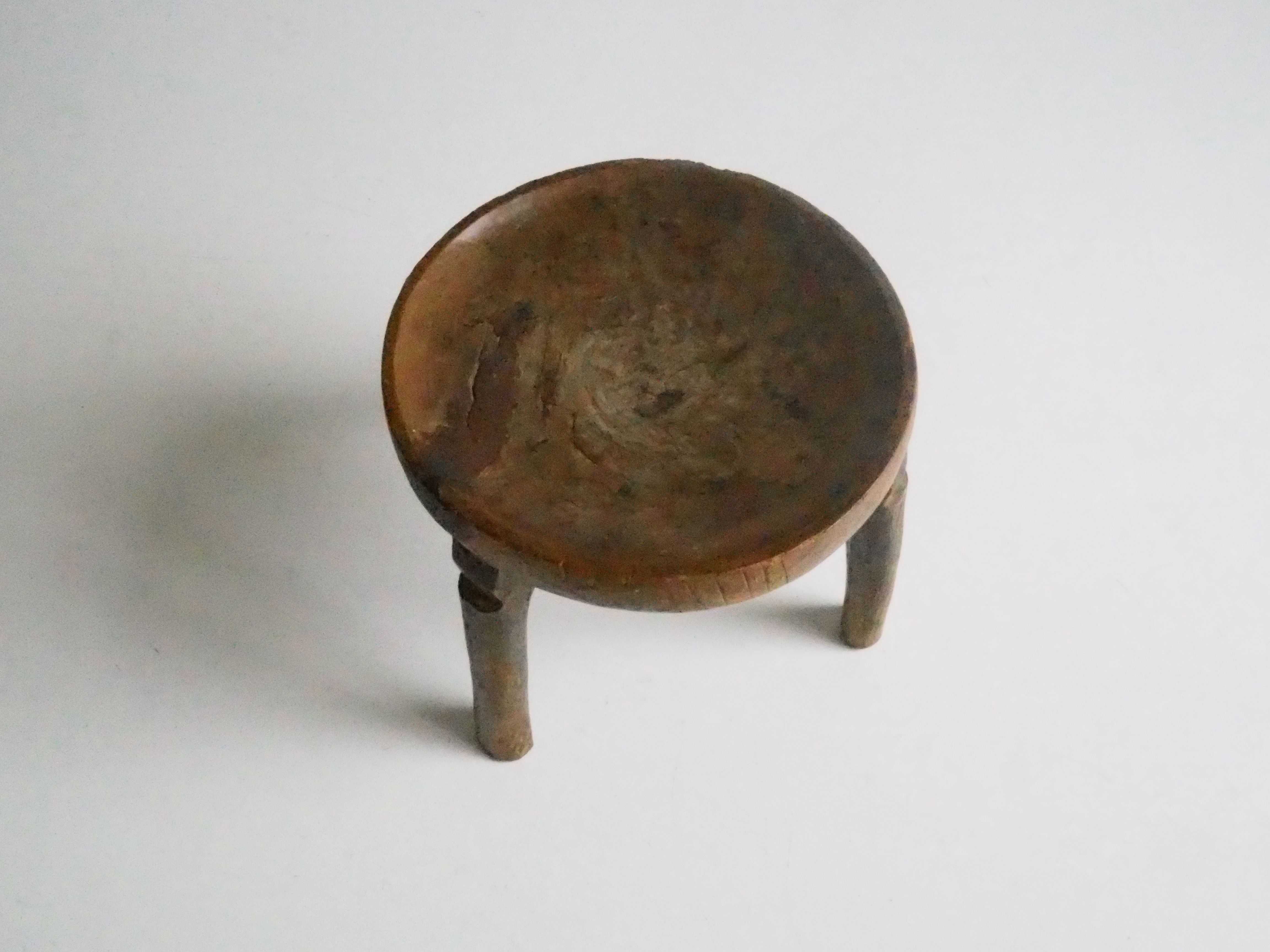 Wa-Hehe tribal carved tripod stool, Tanzania 1950s