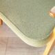 Vintage olive green bouclé armchair model 366