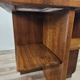 Art Decò coffee table from the 1930s, square in walnut burl