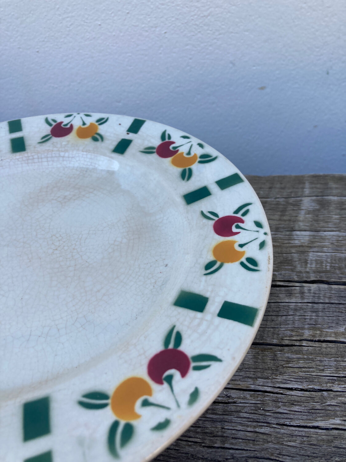 Gien compotier in fruit white ceramic