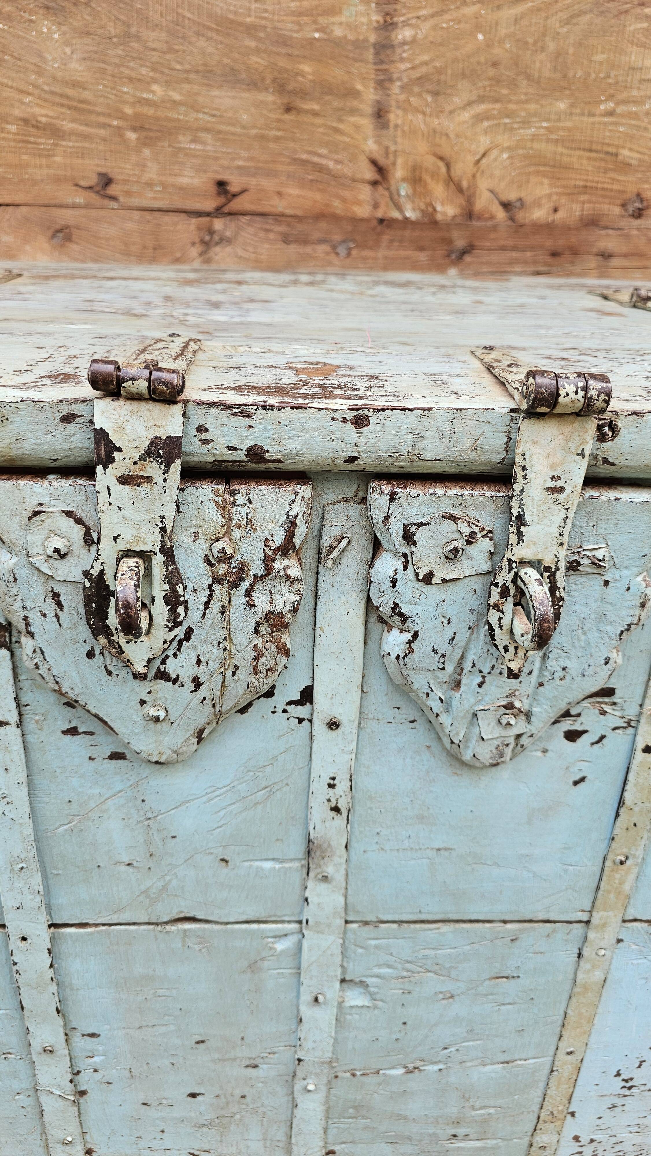Antique Burmese teak dowry chest