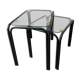 Pair of 2 vintage pull-out tables from the 70s-80s