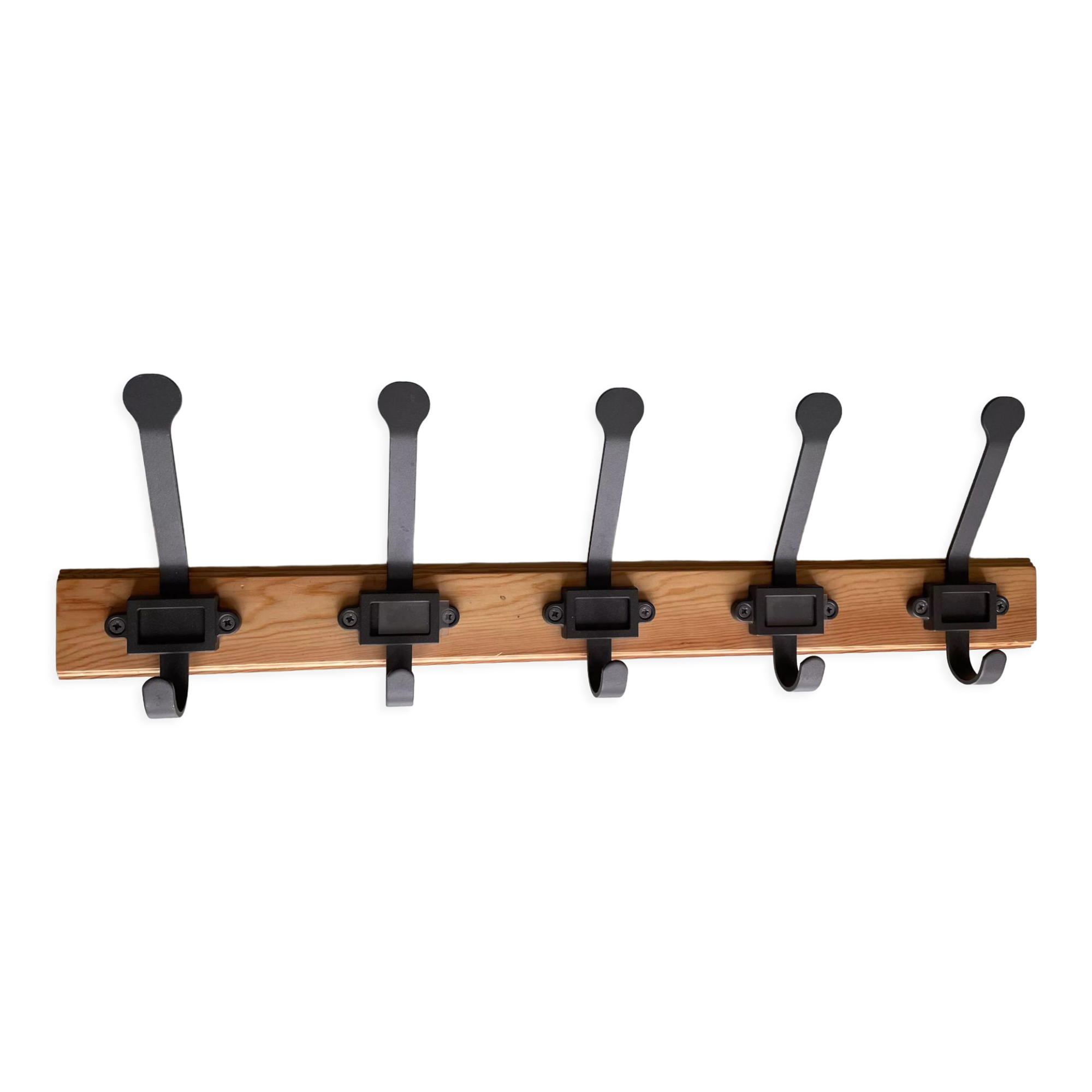 Wall coat rack wood and metal