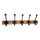 Wall coat rack wood and metal