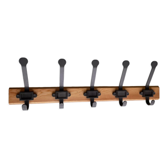 Wall coat rack wood and metal