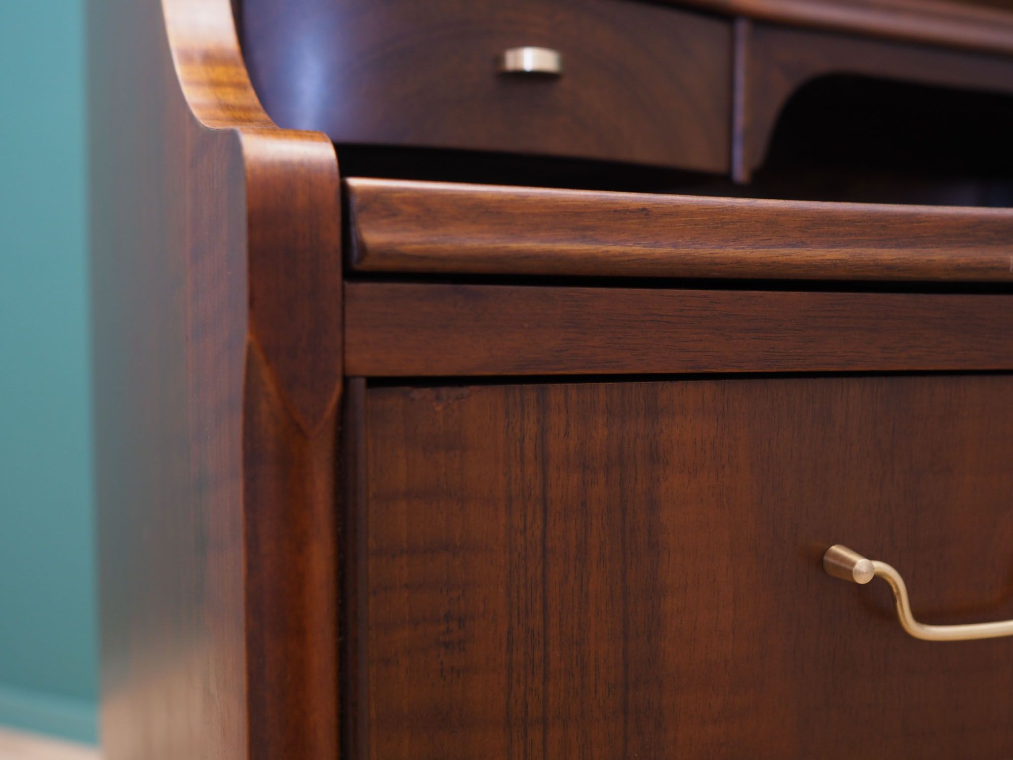Walnut secretary, Danish design, 60s, made in Denmark