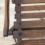 Chaise pliante pour enfants en lattes de bois