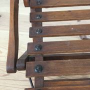 Chaise pliante pour enfants en lattes de bois