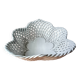 Large white twisted ceramic basket