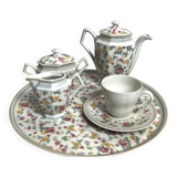 Tableware, tea service called egoist, floral decoration, 20th century