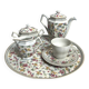 Tableware, tea service called egoist, floral decoration, 20th century