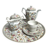 Tableware, tea service called egoist, floral decoration, 20th century