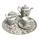 Tableware, tea service called egoist, floral decoration, 20th century