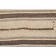 Vintage Turkish Hand-Knotted Wool Cotton Brown Kilim Runner Rug 110x213