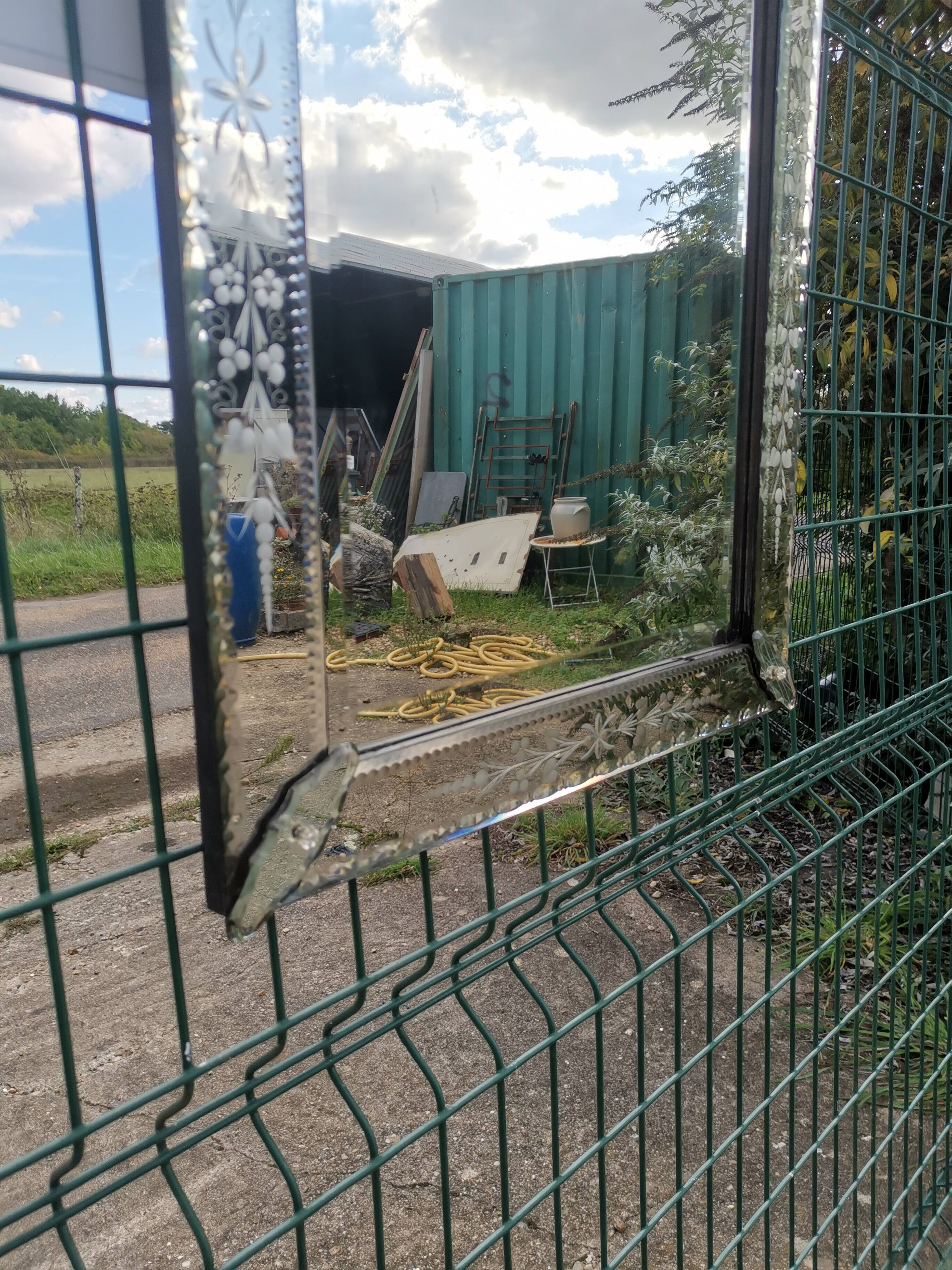 Venetian mirror vintage 1950s 52x67cm