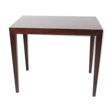 Side table in mahogany by Severin Hansen for Haslev Furniture, 1960s