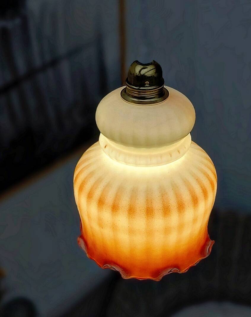 Vintage opaline pendant light