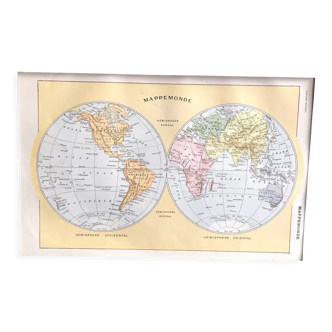 Original vintage world map board