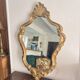 Antique Louis XV Rocaille Rococo Gilded Wall Mirror