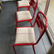 Lot de chaises en métal industriel