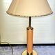 Lancel paris desk lamp fawn granite leather and brass